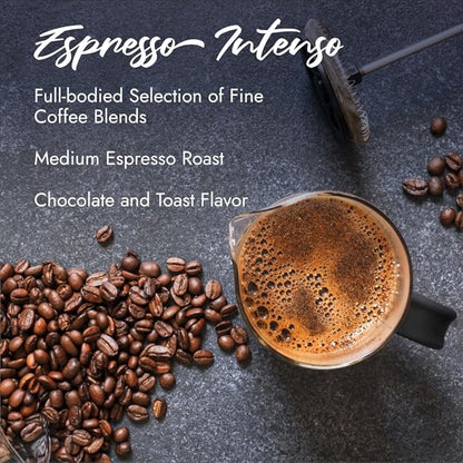 Caffe Borbone, Whole Bean Coffee Blend, Espresso Intenso, Medium Roast, Roasted and Freshly Packaged in Italy, 2.2 Pound Bag (Pack of 2)