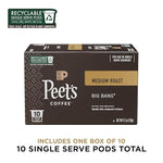 Load image into Gallery viewer, Peet's Coffee, Medium Roast Single Serve Coffee Pods - Big Bang 20 Count (2 Boxes of 10 Pods)