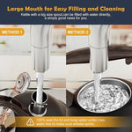 Load image into Gallery viewer, Tea Kettle Whistling Teapot for Stovetop : 2.64 Quart Food Grade Stainless Steel Tea Pot with Ergonomic Handle, Loud Whistle Camping Kettle for Tea, Coffee, Milk - Black