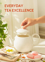 Load image into Gallery viewer, Sweese Porcelain Teapot, 40 Ounce Tea Pot - Large Enough for 5 Cups, White