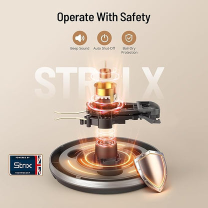 Electric Kettle Temperature Control, 1.7L Stainless Steel Tea Kettle, BPA-Free Hot Water Boiler with LED Light,1500 Watts for Fast Heat Up, Auto Shut-Off, Boil-Dry Protection, Keeping Warm