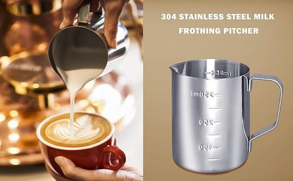 22 PCS Espresso Accessories Kit, 51mm Spring Loaded Calibrated Espresso Coffee Tamper Set with Tamper Mat, WDT Tool, Latte Art Kit, Frothing Pitcher and Towel for Coffee Making (51mm)