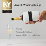 Load image into Gallery viewer, Huski Champagne Chiller | NEW | Award-Winning Iceless Design with Detachable Bottle Stopper | Keeps Wine Cold up to 6 Hours | Fits most 750ml Champagne, Prosecco &amp; Sparkling Wine Bottles (Stone Grey)