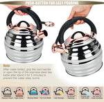 Load image into Gallery viewer, Tea Kettle for Stove Top Whistling Teapot, 3.2Q Tea Pot Stainless Steel Teakettle with Heat Proof Ergonomic Handle