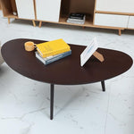 Load image into Gallery viewer, FIRMINANA Mid Century Modern Coffee Table,Large Oval Small Mangotop Coffee Table for Small Spaces, Espresso-47.3" W x23.63 D x 17.72" H