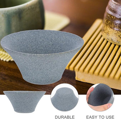 2Pcs Japanese Coffee Filters Ceramic Coffee Dripper Reusable Dripper Paperless Tea Strainer Light Grey, 4.52x4.52x2.36inch