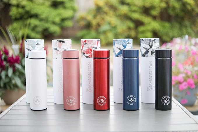 Teabloom - The ORIGINAL All-Brew Travel Tumbler & Thermos | OPRAH’s Favorite | 16oz/480ml Insulated Water Bottle/Tea Flask/Cold Brew Coffee Mug