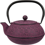 Load image into Gallery viewer, 30 oz Cast Iron Teapot Enamel Lining W/Metal Infuser Tea Kettle, Purple