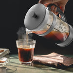 Load image into Gallery viewer, Utopia Kitchen French Press Espresso and Tea Maker with Triple Filters, Stainless Steel Plunger and Heat Resistant Borosilicate Glass (Grey, 34-oz (Pack of 1))