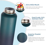 Load image into Gallery viewer, Volhoply 32 oz Water Bottles Bulk 4 Pack with Straw Lid &amp; Spout Lid,Insulated Sports Water Bottle,Double Wall Vacuum Stainless Steel Cups,Leakproof Wide Mouth Metal Flask for Travel(Assorted,4)