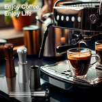 Load image into Gallery viewer, WDT Espresso Stirrer, Espresso Distribution Tool with Self Cleaning Brush, 10 x 0.35mm WDT Needles and Extra 10 Needles for Espresso Distributor, Aluminum Handle with Stand for Barista