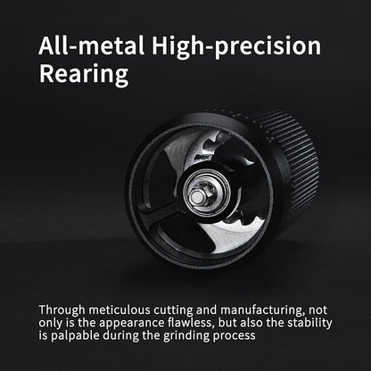 Manual Coffee Grinder by Suvykep — 6 Star Coffee Grinder Manual with 25g Capacity, CNC Stainless Steel Espresso Grinder with 55 Grind Settings — For Espresso, French Press, Pour Over (Black)