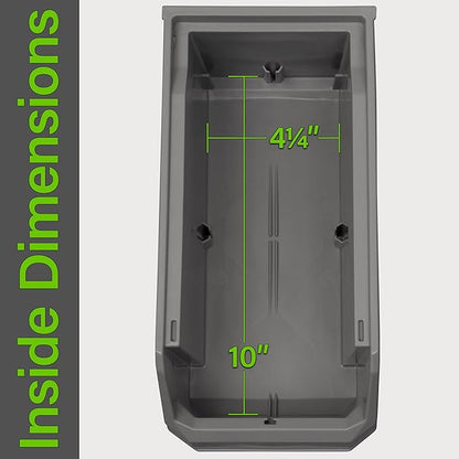 Plastic Containers for Organizing and Storage Bins for Closet, Kitchen, Office, Garage or Pantry Organization, Stackable Bins, Medium (11" x 5" x 5.5"), 8-Pack, Grey