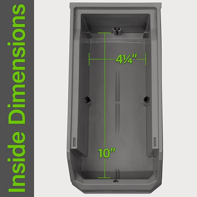 Plastic Containers for Organizing and Storage Bins for Closet, Kitchen, Office, Garage or Pantry Organization, Stackable Bins, Medium (11" x 5" x 5.5"), 8-Pack, White