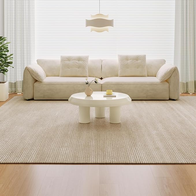 Round Coffee Table, White Cream Modern Center Table, Side Table for Living Room, Bedroom, Home Office, Small Space