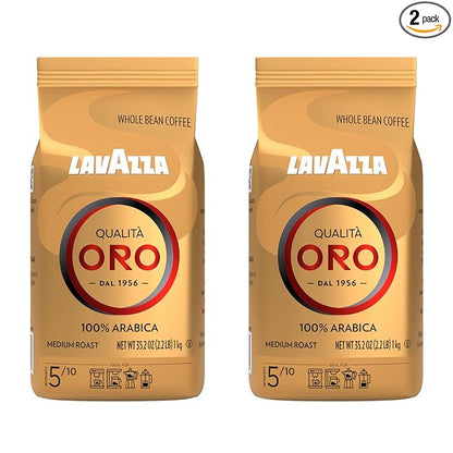 Lavazza Qualita Oro Italian Coffee Whole Beans 2lb Pack Of 2