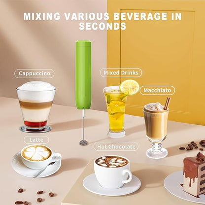 4-in-1 Cordless Hand Mixer with Whisk and Forther Wand,Electric Whisk, Milk Frother, Handheld Frother, hisker, Stirrers Electric,Coffee Frother,Food Chopper, Baby Food Maker,4-Speed, 10Oz