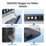 Load image into Gallery viewer, Nugget Ice Maker Countertop, 44 Lbs/24H Chewable Crunchable Ice Maker with 0.8 Gallon Side Water Tank, Ready in 5-10 Mins, Self-Cleaning Pellet Ice Machine Home, Kitchen, RV, Office