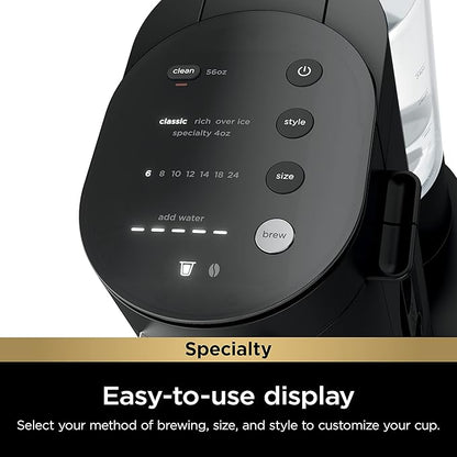Ninja | Coffee Maker | Single Serve |Brew with Coffee Pods & Grounds| Compatible with K-Cup Coffee Pods | 4 Brew Styles, up to 24oz Cup Sizes & 56oz Removable Reservoir | Black | PB051