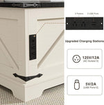Load image into Gallery viewer, Coffee Table with Storage, 31.5" W Farmhouse Lift Top Wood Square Center Table with Charging Station, Rustic Cocktail Tables with Flip Top Lids for Living Room, Home Office, Modern Black
