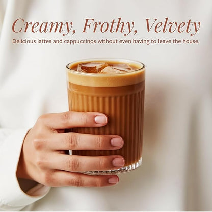 Premium Stainless Steel Handheld Milk Frother – Battery Operated Mini Blender/Whisk – Creates Rich, Creamy Froth for Lattes, Cappuccinos & Cold Drinks