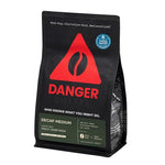 Load image into Gallery viewer, Danger Coffee by Dave Asprey, Remineralized, Mold Free &amp; Lab Tested Swiss Water Decaf Whole Bean Coffee, Medium Roast, Decaffeinated 10.9 Ounce