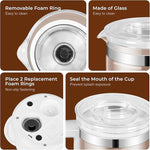 Load image into Gallery viewer, Electric Milk Frother, 6 in 1 Milk Steamer,17oz Automatic Warm and Cold Foam Maker for Coffee,Latte, Cappuccino, Macchiato, Hot Chocolate (White)