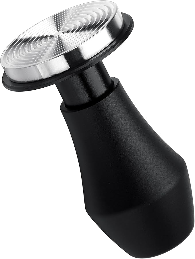 Normcore 51mm Espresso Coffee Tamper with Ripple Base - Spring Loaded Tamper - 15lb / 25lb / 30lbs Replacement Springs - Anodized Aluminum Handle and Stand