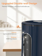 Load image into Gallery viewer, Offacy Electric Kettle, Tea Kettle Pot, Double Wall Glass Inner 1.5L/1200W, Hot Water Kettle Teapot Boiler &amp; Heater with Automatic Shut Off, BPA-Free &amp; LED Indicator Lights (Navy Blue)