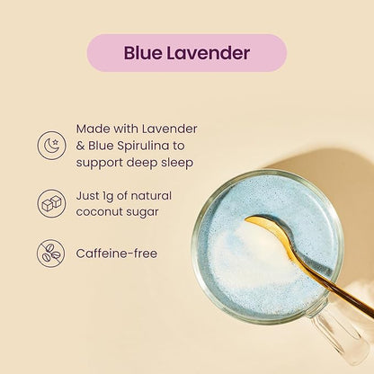 Blume Matcha & Blue Lavender Starter Pack - Organic Superfoods Booster for Lattes, Coffee & Smoothies - Vegan, Sugar and Gluten Free - Includes Frother - 60 Servings