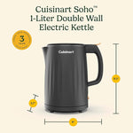 Load image into Gallery viewer, Cuisinart Soho 1 Liter Double Wall Electric Kettle, Black