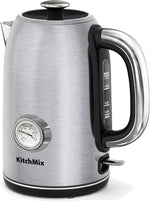 Load image into Gallery viewer, Electric Tea Kettles1500W, 1.7L Stainless Steel Tea Kettle with Thermometer, Auto Shut-Off &amp; Boil-Dry, Cool Touch Handle, BPA Free (Stainless steel)
