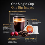 Load image into Gallery viewer, VINIA Blood Flow DECAF Coffee - Medium Roast Superfood Coffee Pods, Swiss Water Process Powered by Red Grape Piceid Resveratrol Boost Energy Compatible with K Cup Coffee Pods Machines, Caffeine Free, 30 Ct