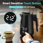 Load image into Gallery viewer, Seehot® 850ml Small Electric Kettle Temperature Control,800W Double Wall Electric Tea Kettle of 304 Stainless Steel,5 Temp Presets,Hot Water Kettle Electric,Auto Shut Off for Tea and Coffee-Black