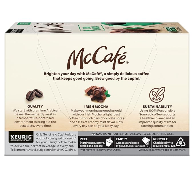 McCafe Irish Mocha Coffee, Single-Serve Keurig K-Cup Pods, 60 Count