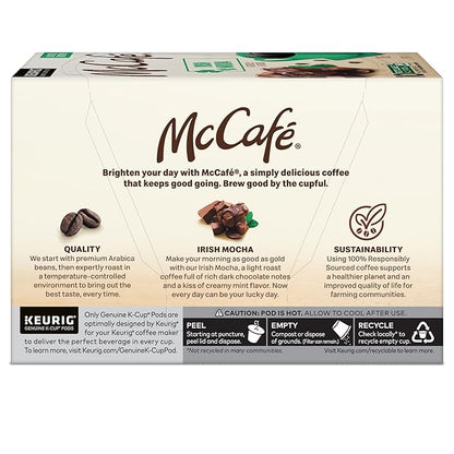 McCafe Irish Mocha Coffee, Single-Serve Keurig K-Cup Pods, 60 Count