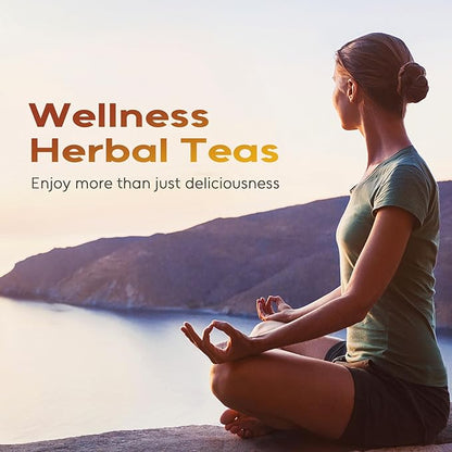 FullChea - Rooibos Tea Bags, 60 Counts - Premium South African Natural Rooibos - Non-GMO - Caffeine-Free - Antioxidant-Rich & Supports Digestion