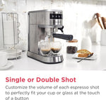 Load image into Gallery viewer, Frigidaire Steam Espresso Maker, Coffee Machine with Milk Frother &amp; Cup Warmer, 20 Bar Pressure, 34 oz Removable Water Tank, Single or Double Shot, Stainless Steel
