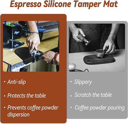 Coffee Espresso Tamper Set, 51mm Espresso Tamper & WDT Tool, Espresso Dosing Funnel, Silicone Gel Coffee Tamper Mat, Espresso Accessories