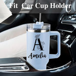 Load image into Gallery viewer, Personalized 40 Oz Tumbler with Handle and Straw, Custom Cup with Name &amp; Birth Flower, Stainless Steel Travel Coffee Tumbler,Personalized Christmas Birthday Gifts for Women, Teen Girls