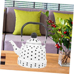 Load image into Gallery viewer, Zerodeko Vintage Enamel Tea Kettle with Handle Portable Water Boiling Kettle for Induction Electric Gas Stoves for Home Office Restaurant Dorm Use