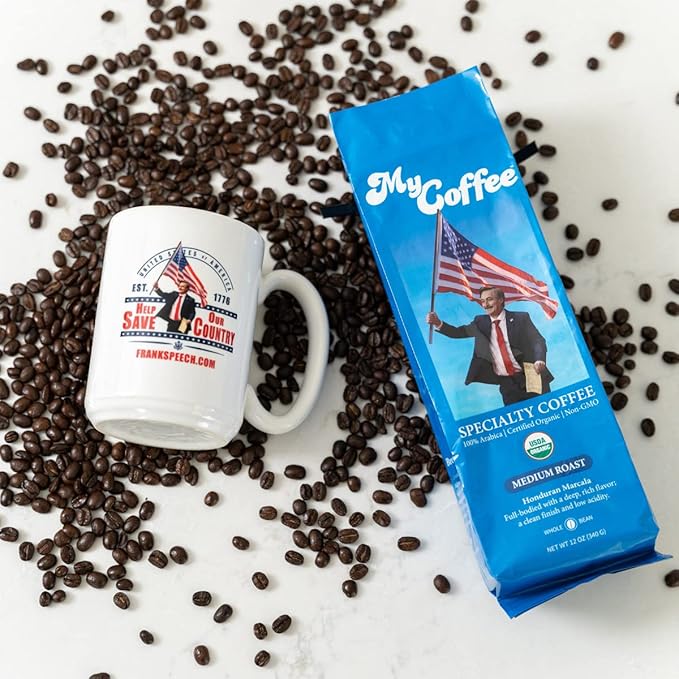 Whole Bean MyCoffee - Organic, Specialty Grade, 100% Arabica, Non-GMO Coffee [Light Roast, 12oz Bag]