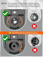 Load image into Gallery viewer, Single Serve Coffee Maker for K-Cup and Ground Coffee, Fast Brew, 6-12 oz Brew Sizes One Cup Coffee Machine Fits 5.5" Mugs, One-Button Small Coffee Maker with Descaling Reminder, Light Blue