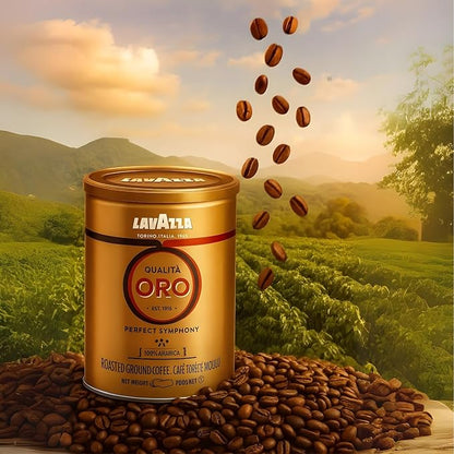 Lavazza Qualita Oro Ground Coffee, 8.8 Ounce (Pack of 1) - Packaging May Vary