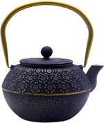 Load image into Gallery viewer, 33.8oz Small Cast Iron Tea Kettle for Stovetop, Japanese Tetsubin Tea Pot Coated with Enameled Interior, Durable Cast Iron Teapot with Stainless Steel Infuser for Loose Tea and Tea Bags(1000ml)
