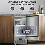Load image into Gallery viewer, Commercial Under Counter Ice Maker Machine - 120 LBS/Day, Built in Installation, Auto-Clean,Reversible Door, Built 25LBS Ice Storage, Stainless Steel Ice Machine for Home &amp; Business Outdoor Use