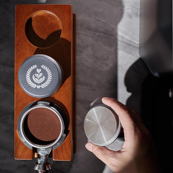 Espresso Tamping Station, Two-tier Organizer Station, Spring-loaded Portafilter Holder, Basket Filters & Funnel Stand, Fits 51/54/58MM Tamper, Distributor, Portafilter