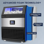 Load image into Gallery viewer, Commercial Ice Maker Machine 300LBS/24H with 75LBS Storage Bin, Stainless Steel Undercounter/Freestanding Ice Maker Machine for Home Bar Outdoor, 108PCS Ice Cubes Ice Machine, Self Cleaning