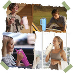 Load image into Gallery viewer, Sursip 40 oz Tumbler with Handle and Flip Straw, 100% Leakproof Lid Insulated Cup Stainless Steel Water Bottle for Cold Drinks Travel Mug, BPA-Free, Dishwasher Safe