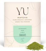 Load image into Gallery viewer, Yu Tea Organic Decaf Matcha Powder Ceremonial Grade, Instant Packets | Rich in Antioxidants &amp; L-Theanine, Low Caffeine | Unsweetened Grade A Japanese Green Tea Powder | Single Serve Sticks, 30 Ct